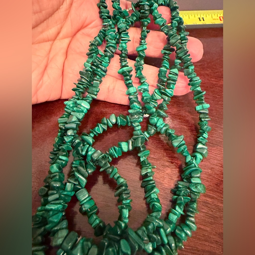 Jay King malachite strand Necklace new 60inches length - Picture 2 of 9